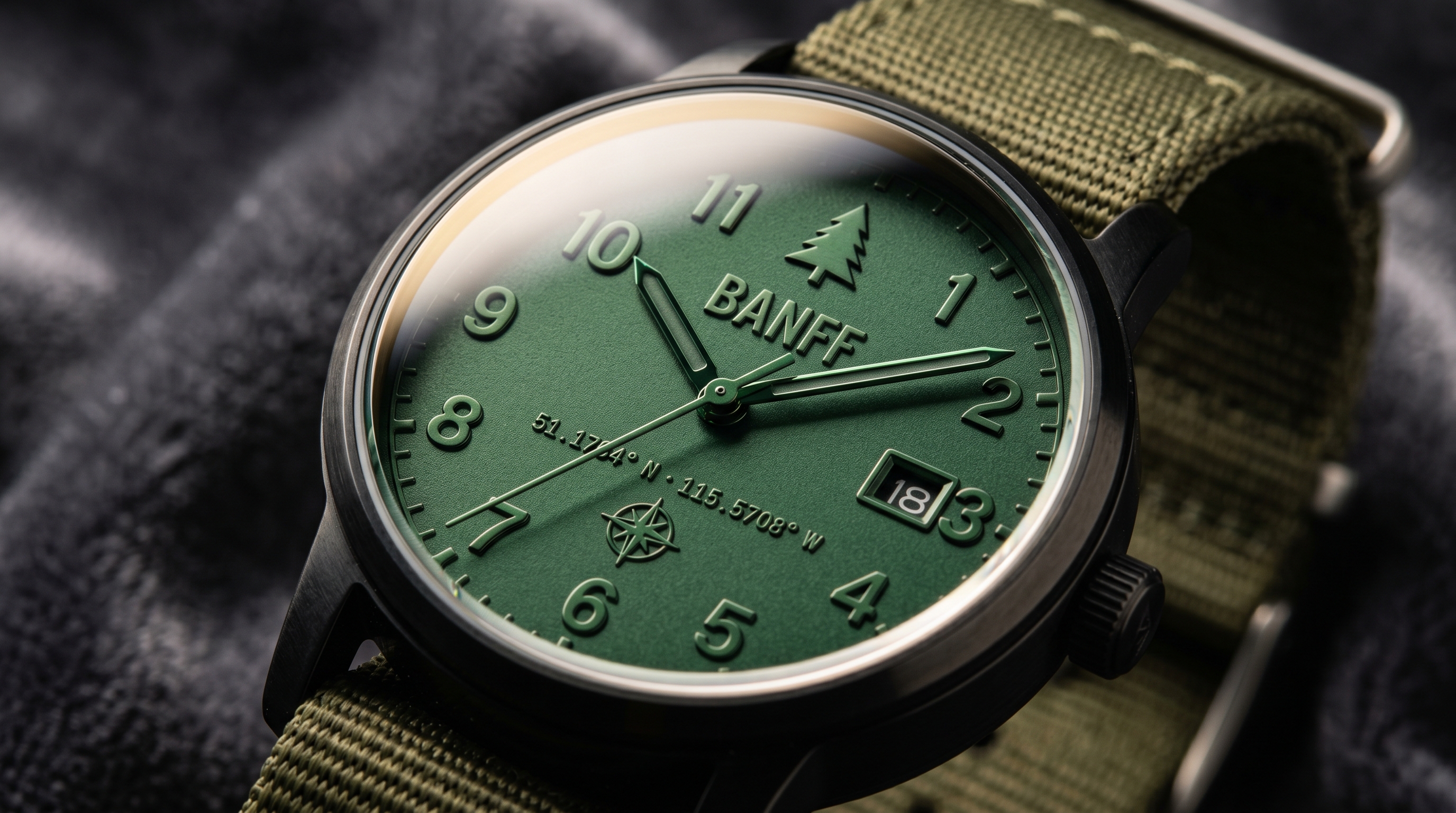 The Evergreen — Custom Green Birthday Watch for Nature Enthusiasts