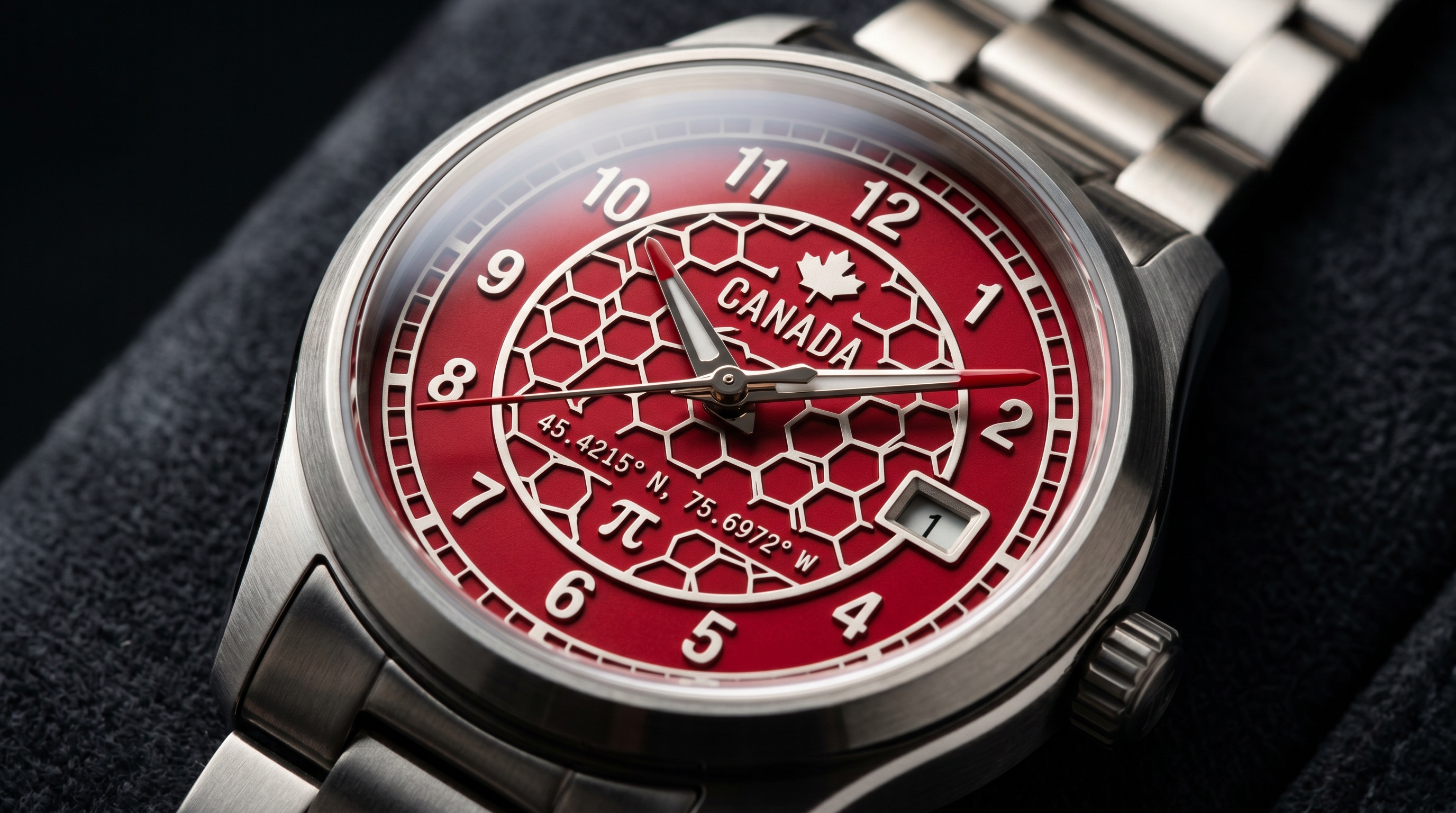 The True North — Custom Red Canadian Heritage Watch Dial
