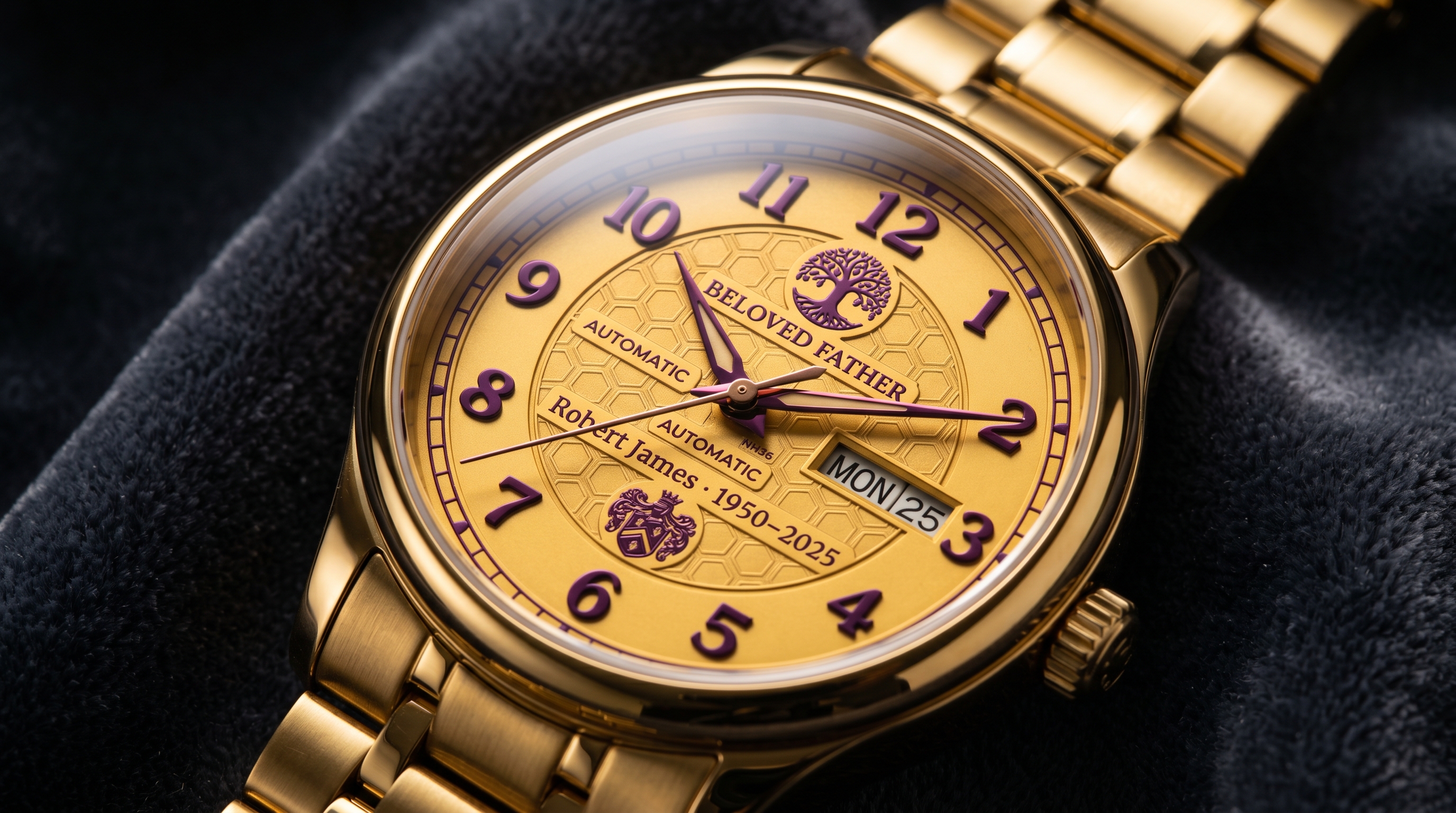 The Legacy Hour — Yellow Family Memorial Watch Dial Set